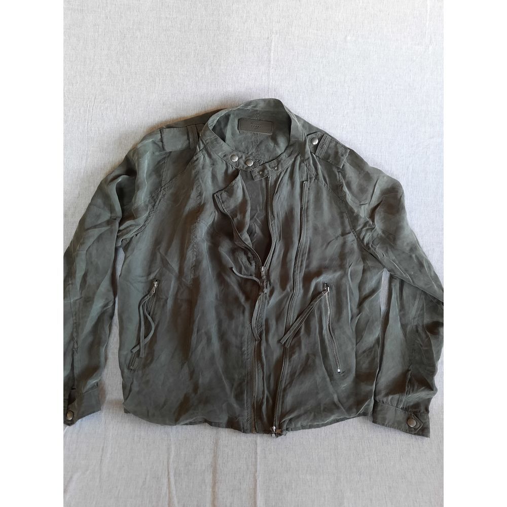 BLANKNYC Women Medium Double Full Zip-Up Lightweight Bomber Aviator Edge Jacket